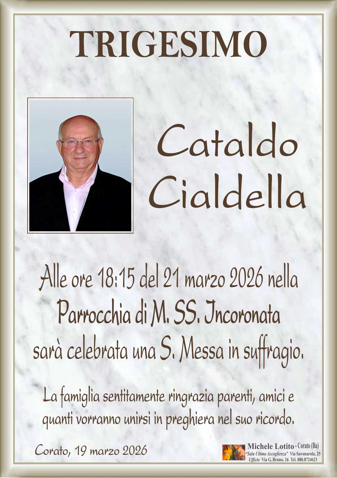 Trigesimo CATALDO CIALDELLA