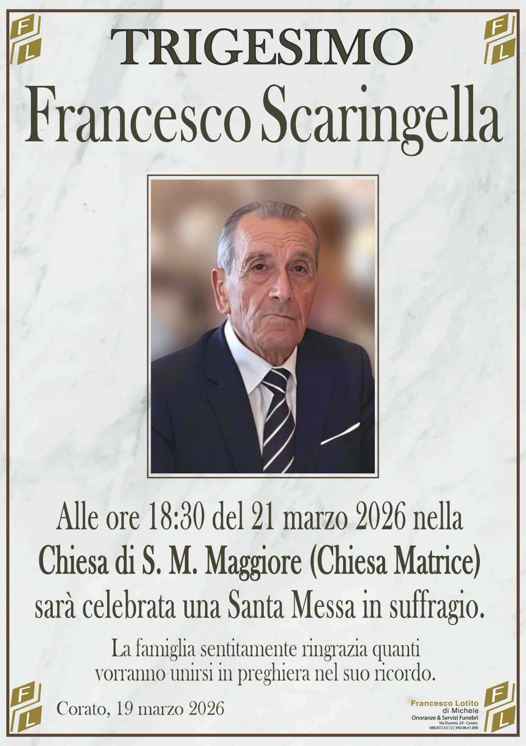 Trigesimo Francesco SCARINGELLA