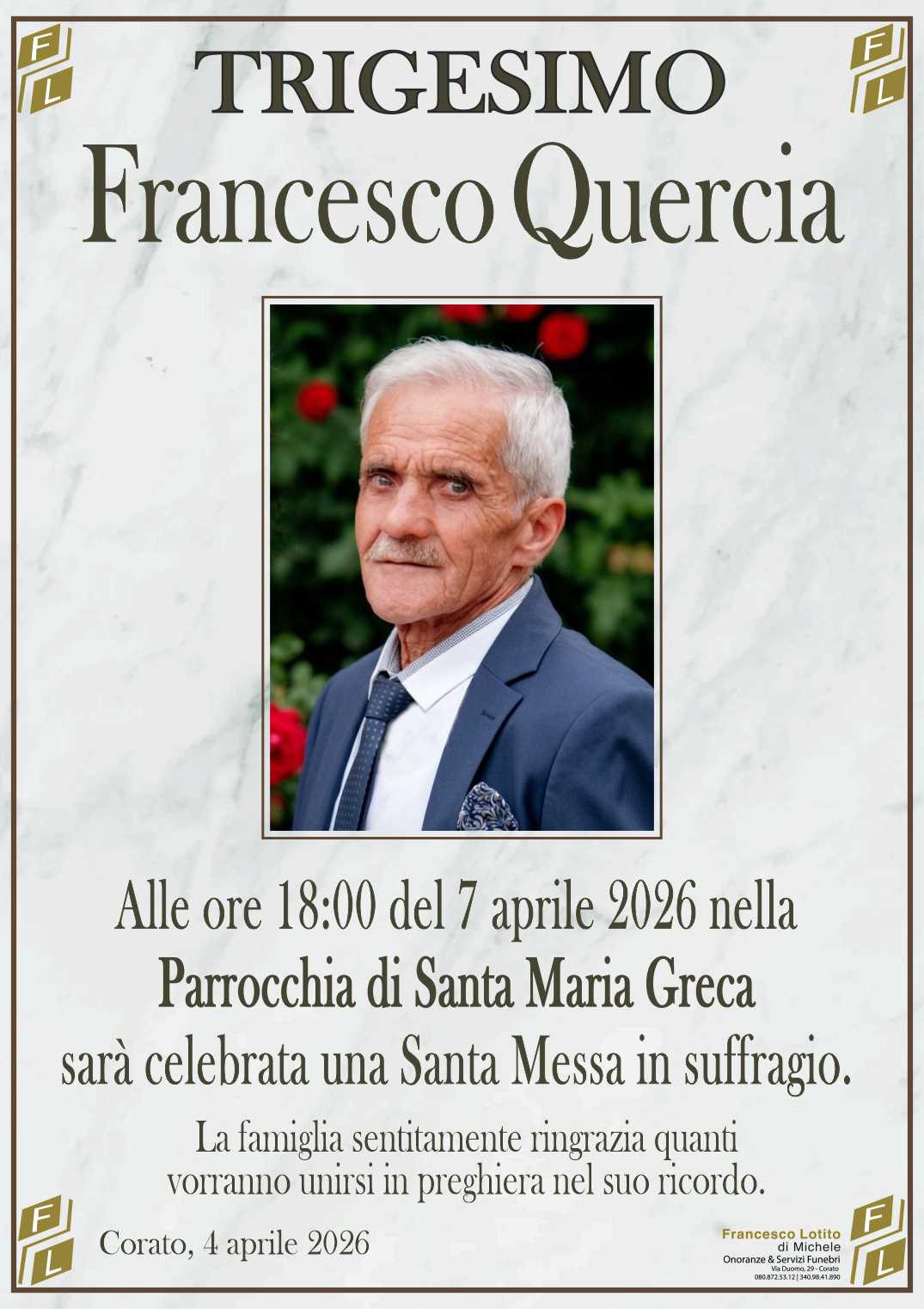 Trigesimo Francesco QUERCIA