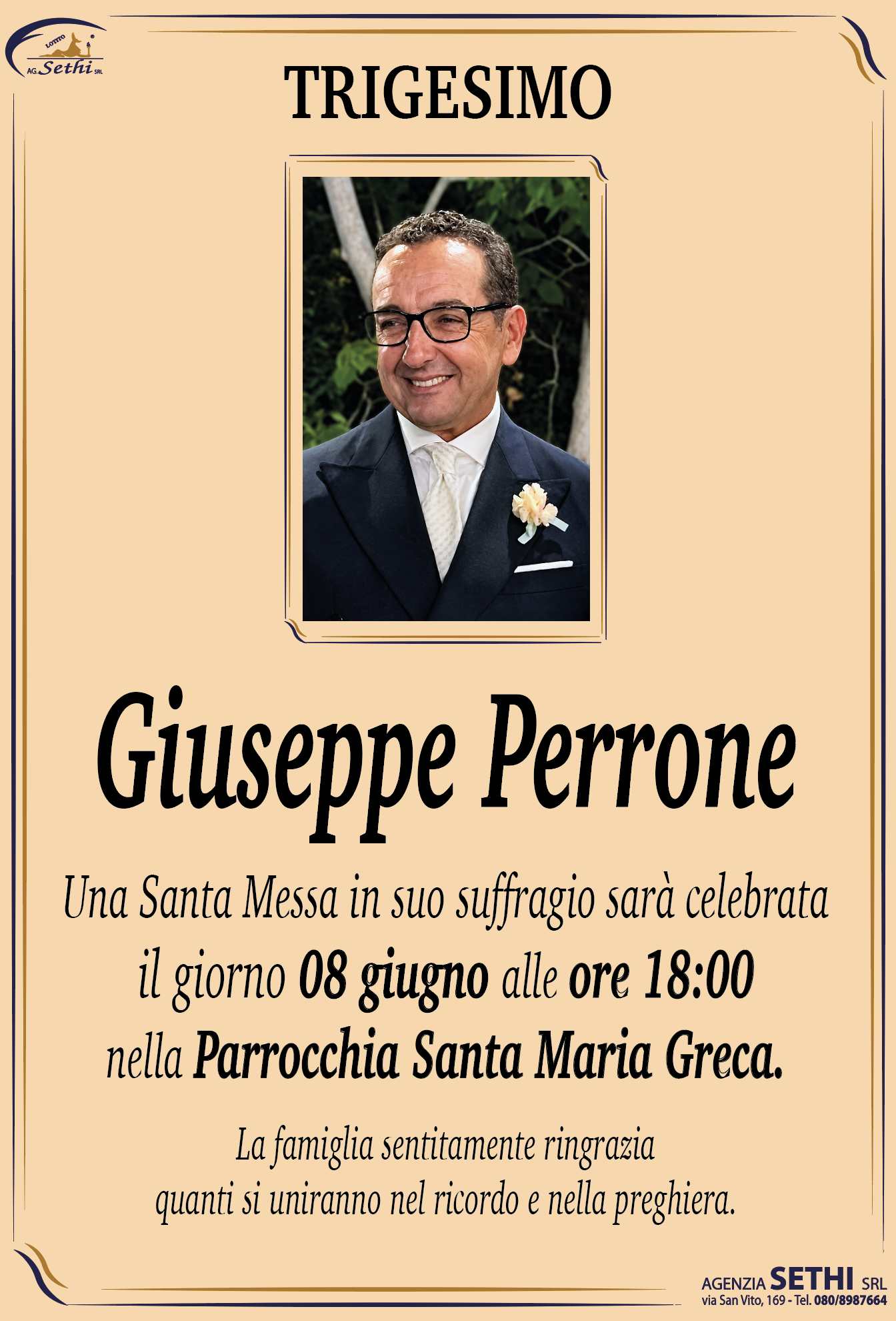 Trigesimo Giuseppe Perrone di Antonio