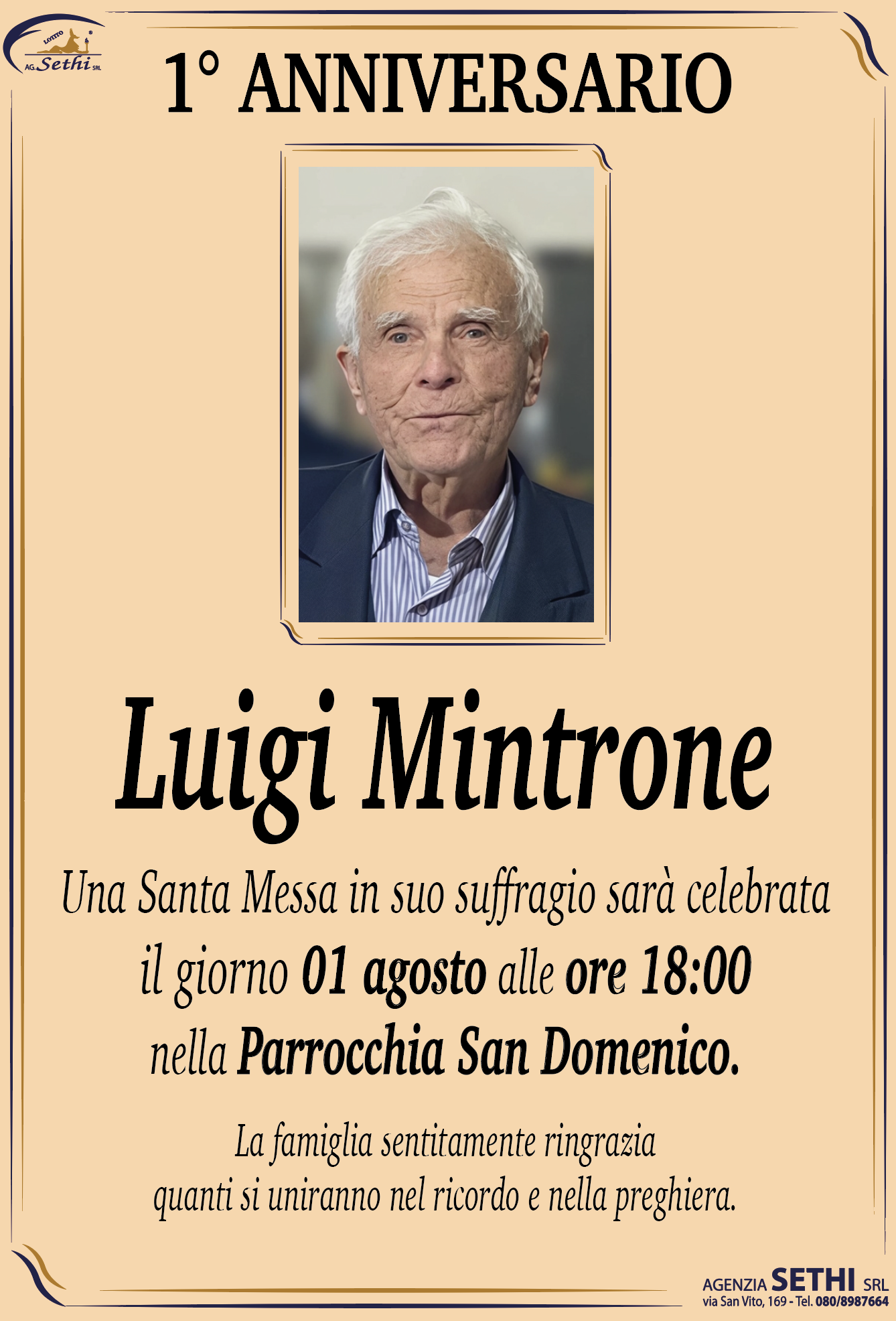1° anniversario Luigi Mintrone