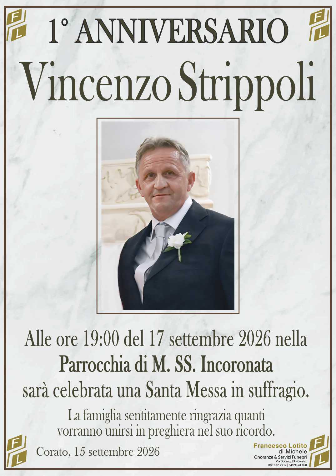 1° anniversario Vincenzo STRIPPOLI