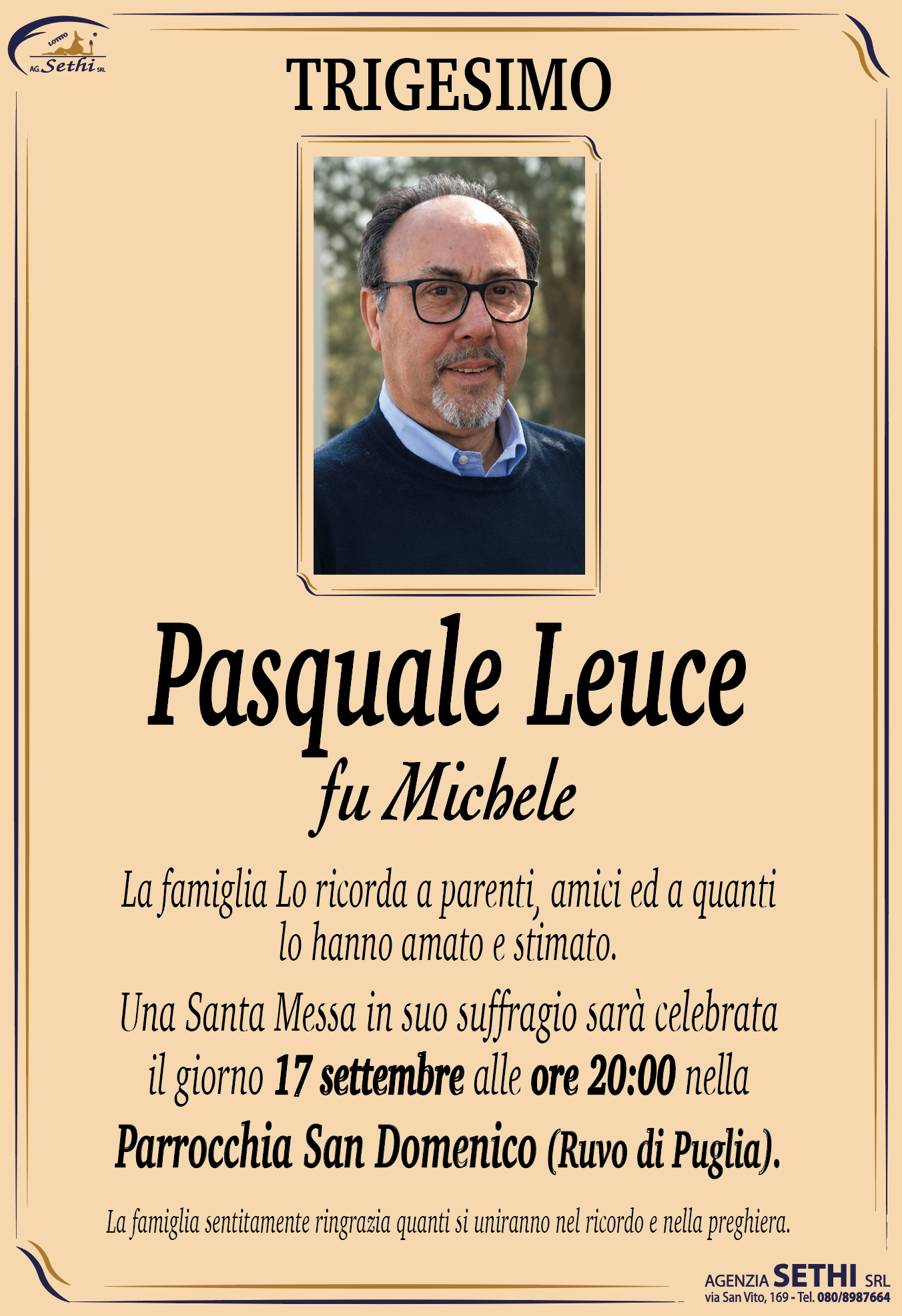 Trigesimo Pasquale Leuce fu Michele