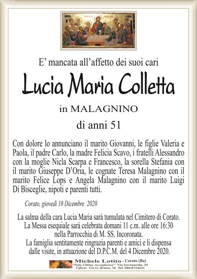LUCIA MARIA COLLETTA